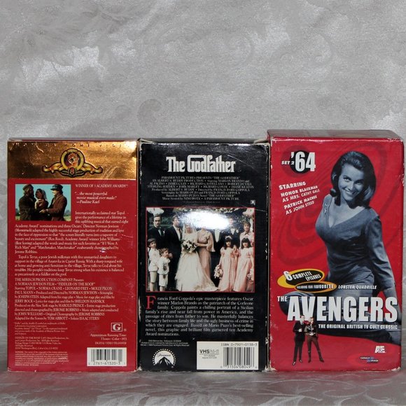 Vintage VHS Movies Box Sets | The Godfather | The Avengers | Fiddler on the Roof - Picture 3 of 10